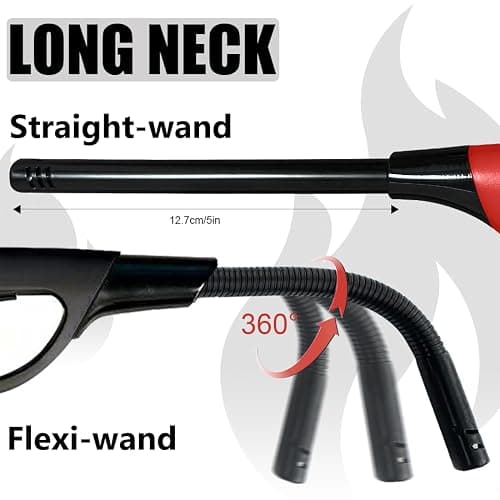 4 Pack Lighter Refillable Butane Lighters, Long Lighters for Candle Camping Fireplace Party BBQ Grill(Fuel Not Included) thumbnail 3