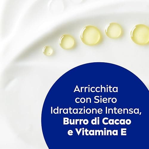 NIVEA Crema Corpo Burro di Cacao 250ml, Crema corpo idratante 48 ore per pelle secca arricchita con Siero Idratazione Intensa, Burro di Cacao & Vitamina E thumbnail 4