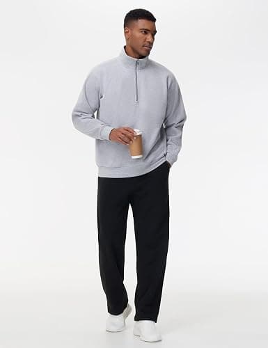 THE GYM PEOPLE Men's Baggy Fleece Workout Sweatpants with Pockets Drawstring Lounge Athletic Running Pants thumbnail 3
