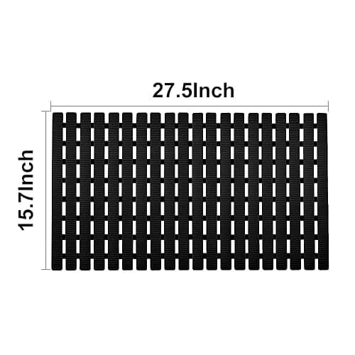 BEMISO BEMISO Shower Mat Non Slip Bathtub Mat with Suction Cups and Drain Holes 27.5 x15.7 Inch Bath Mat for Tub & Shower.Easy Dry,Easy to Cut,Eco-Friendly thumbnail 3