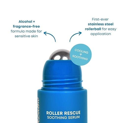 Bushbalm Roller Rescue Ingrown Hair Serum, Includes AHA and BHA - Exfoliating, Soothing, Cooling for Intimate Areas, Underarms - Helps With Razor Bumps and Ingrown Hairs, Blue 50 ml thumbnail 3