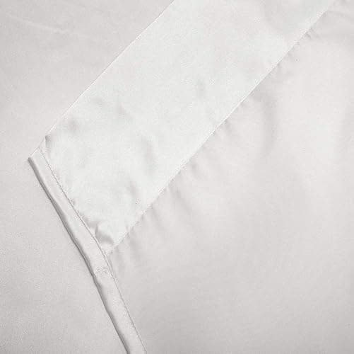 Satin Bed Sheets Queen Sheet Set, White Silk Sheets, 4 - Pieces Soft Bedding Set with 1 Deep Pocket Fitted Sheet,1 Flat Sheet,2 Pillowcase thumbnail 4