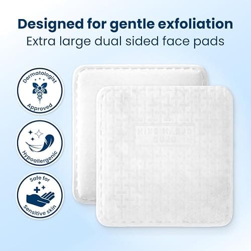 Clean Skin Club Clean² Pads 2.0 [New & Improved Edges] Guaranteed Not to Shed & Tear Face Pads, Unique Triple Layers, Textured & Ultra Soft Side, Organic Disposable Cotton, Pair with Makeup Remover thumbnail 4