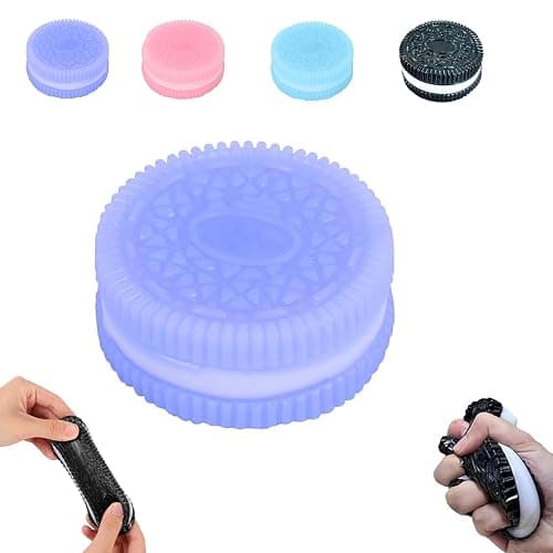 2025 New Stress Relief Toy,Handmade Silicone Stress Relief Squishy Toy,Funny Stress Relief Toys,Anxiety and Relaxation Perfect Desk Accessory (Purple) - Purple - Image 1