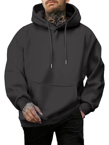 PLEPAN Hoodies for Men Casual Cotton Essentials Hoodie Pullover Long Sleeve Fleece Hooded Sweatshirts with Pockets - Image 1