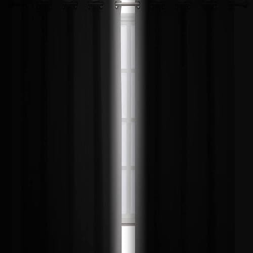 LEMOMO Blackout Curtains 52 x 84 inch/Light Grey Curtains Set of 2 Panels/Thermal Insulated Room Darkening Bedroom Curtains thumbnail 3
