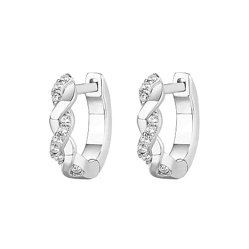 PAVOI 14K Gold Plated 925 Sterling Silver Post Cubic Zirconia Huggie Earrings | Small Gold Hoop Earrings for Women | CZ Stud Cuff Earring thumbnail 3