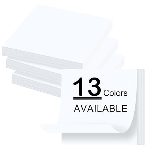 Super Sticky Notes,Self-Stick Note Pads 3 x 3 in,400 Sheets Sticky Notepad Bulk,Office Supplies,School Supplies,Christmas Decor (White, Sticky Notes 3x3) - Image 1