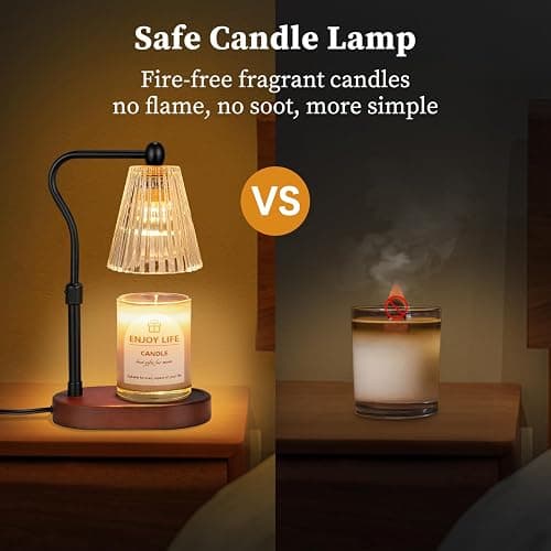 seenlast Candle Warmer Lamp with Timer Dimmer Adjustable Height,Mothers Day Gifts,Electric Wax Warmer Vintage Home Decor for Scented Jar Candles,Birthday Gifts for Women thumbnail 6