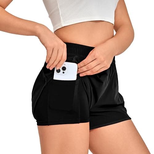 NEXSONIC Athletic Shorts for Women Hight Waisted Ruched Side Running Shorts with Liner for Workout Gym Tennis Active thumbnail 3