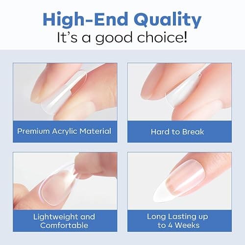 modelones Short Square Nail Tips, Pre-shaped Soft Gel Tips Fake Nails False Acrylic Clear Full Cover Press on Extension Gel Kit Manicure DIY at Home 216PCS 12Sizes thumbnail 7