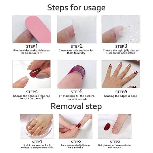 Press On Nails - Medium Almond Handmade Unique Fake Nails, Cute Bow Nails, Thick Acrylic and Muti-Layer Gel False Nails, Reusable Gel Cured Sturdier 3D Fake Nails,DIY Art Decorate (Size S) thumbnail 6