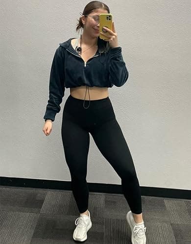 Women's Yoga Pants 7/8 High Waisted Workout Yoga Leggings for Women Butt Lifting Tummy Control Booty Tights thumbnail 2