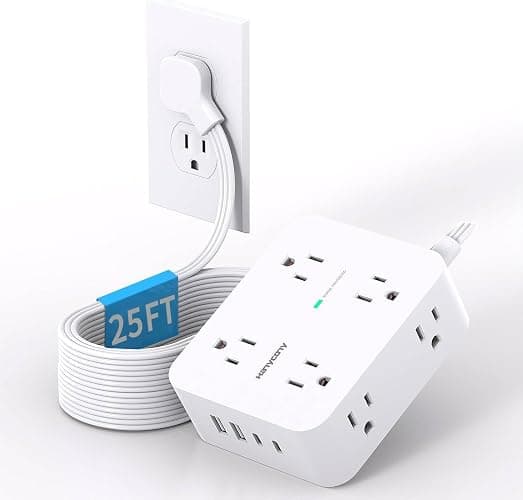 Extension Cord 25 Ft, flat cord - Image 1