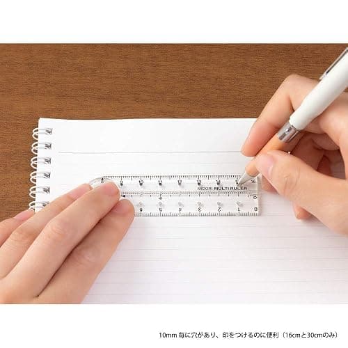 DESIGNPHIL 42263006 Midori Multi Ruler, 6.3 inches (16 cm), Transparent thumbnail 6