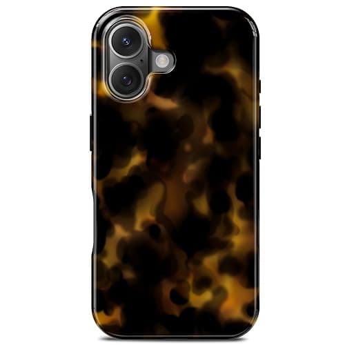 TAMUEL for iPhone 17 Case, Cute Aesthetic Tortoise Shell Phone Case, Compatible with Magsafe, Cheetah Leopard Print Brown Retro Turtle Amber Magnetic Slim Shockproof Protective Women Girl Men Cover - Image 1