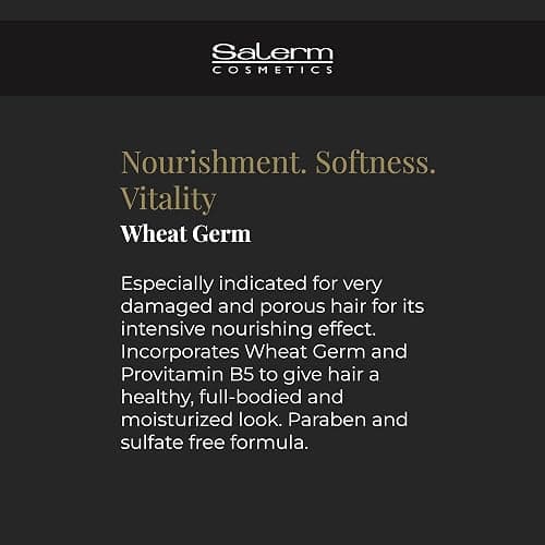 SALERM - Nourishing Hair Mask - 6.74 Oz - with Wheat Germ - for Dry and Damaged Hair - Deep Hair Hydration - Shine and Brightness - Hair Strengthening thumbnail 5