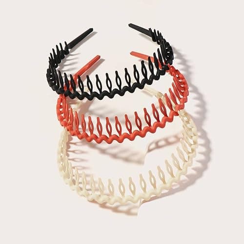 WOVOWOVO Plastic Hair Bands with Teeth, 10 Packs Thin Headbands for Women Girls Teens, Non Slip Hair Comb Head Bands Hair Accessories thumbnail 6