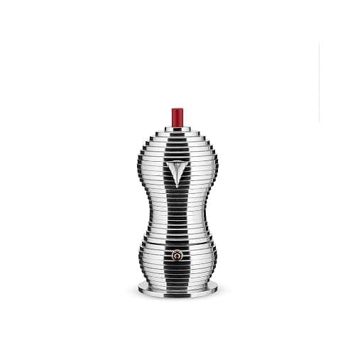 Alessi MDL02/3 R Pulcina Stove Top Espresso 3 Cup Coffee Maker in Aluminum Casting Handle And Knob in Pa, Red - 3 Cups - Red thumbnail 4