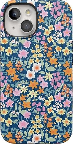 Casely iPhone 15 Case | Full Bloom | Navy Floral | Bold Case | Compatible with MagSafe - Image 1