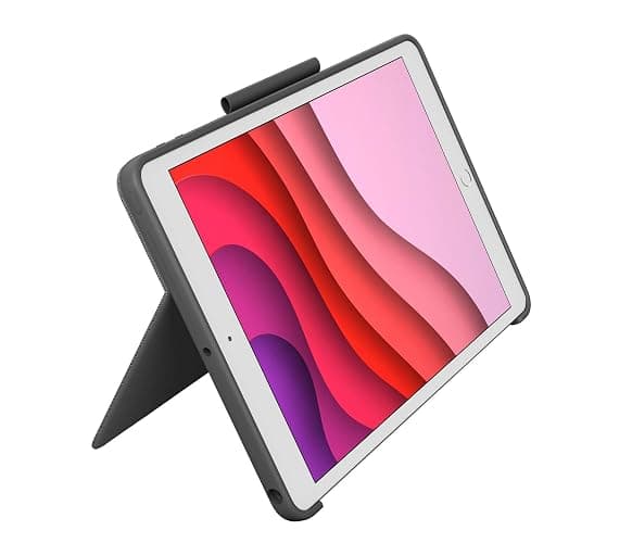 Logitech Combo Touch, Clavier iPad (7e, 8e et 9e générations), Étui avec pavé tactile de précision, clavier rétroéclairé de type ordinateur portable, Smart Connector, Clavier Français AZERTY - Noir thumbnail 4