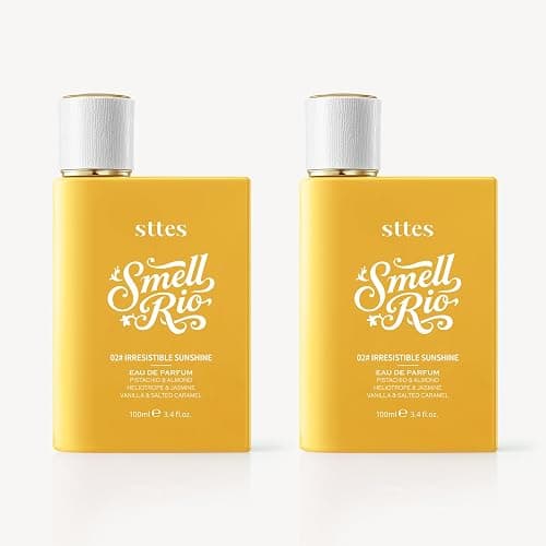 Sttes Perfume 02# (2 Packs) – Irresistible Sunshine – Long-Lasting Vanilla, Salted Caramel & Pistachio Gourmand Eau de Parfum 2×100ml (3.4 fl oz) – Warm Sweet Perfume Gift Set for Women thumbnail 2
