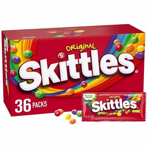 SKITTLES Original Chewy Candy, Full Size 2.17 oz Individually Wrapped Packs of Full Size Candies 36 Count - Image 1