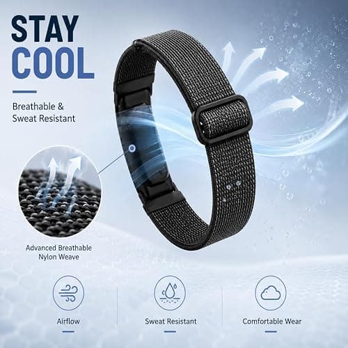 Band for Google Fitbit Air, Breathable Replacement Sport Strap with Classic Buckle, Water & Sweat Resistant, Adjustable Replacement Strap Compatible with Google Fitbit Air Fitness Tracker thumbnail 5