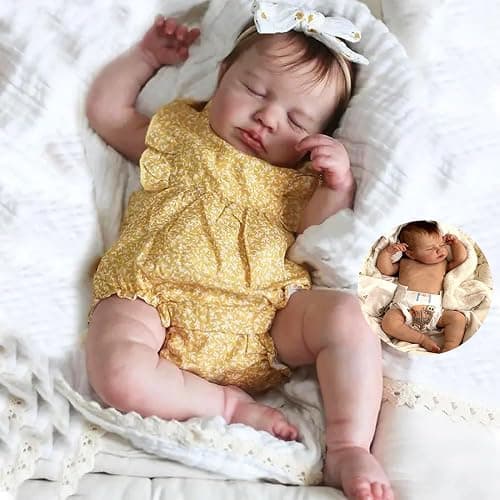 Anano Full Silicone Reborn Baby Doll Girl 20 in Realistic Baby Dolls Silicone Full Body Lifelike Newborn Babies Reborn Toddler Dolls Soft Real Life Like Babys Doll Washable - Image 1