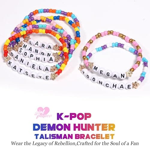 AICaes for Katseye Merch Friendship Bracelets Inspired by KATSEYE Concert Merch Stackable Stretch K-pop Beaded Bracelets Unique Merchandise Jewelry Gifts for Fans Women Men thumbnail 3