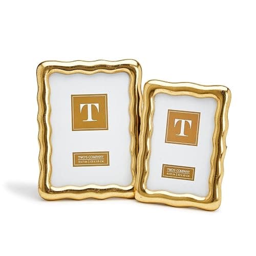 Two's Company Golden Ore Picture Frame, Set of 2, Resin and Glass thumbnail 5