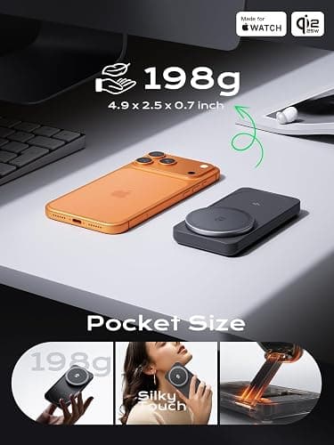 THREEKEY 3 in 1 iPhone 17 Charging Station,MagSafe Charger Compatible, Qi2 25W MFi Certified Wireless Charger Stand for iPhone 17/16/15/14/13/12, Apple Watch, AirPods(45W Adapter Included) thumbnail 4
