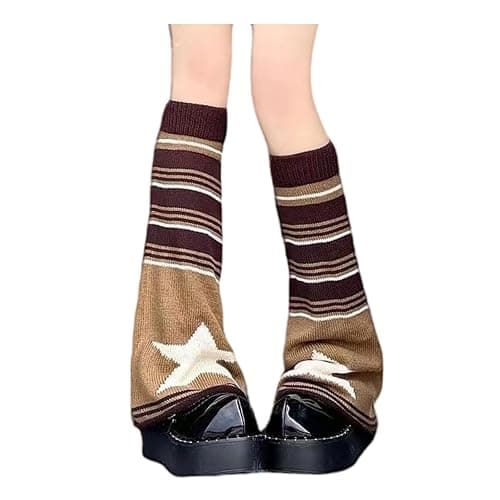 srdmuph Grunge Socks Fairy Grunge Socks Fairy Grunge Cloth Leg Warmers Reversible Y2K High Knee Long Knit Boot Socks Women - Image 1