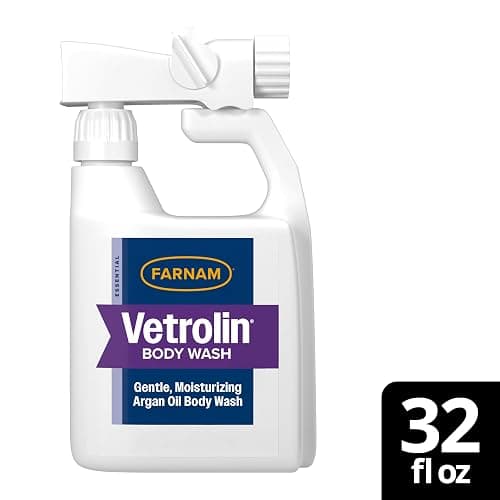 Farnam Vetrolin Body Wash, Time-Saving with No Scrubbing, Gentle and Moisturizing with Argan Oil, Soothes Dry Skin, for Horses and Dogs, 32 fl oz. thumbnail 11