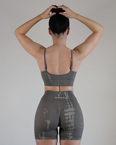 AUROLA Serpent Seamless Sports Bras for Women,Backless Padded Strappy Workout Gym Yoga Crop Tops thumbnail 4
