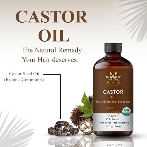AVD Organics Castor Oil for Eyelashes | USDA Certified Organic Castor Oil Cold Pressed in Glass Bottle with Lash Brushes | For Eyebrows, Hair & Eyelash | 1.7 fl oz thumbnail 5