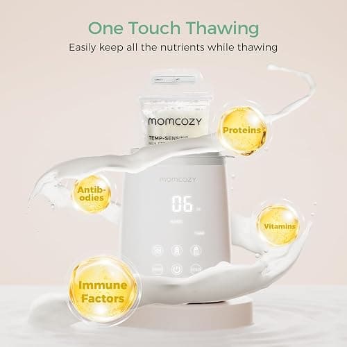 Momcozy Bottle Warmer, Fast Bottle Warmers for All Bottles with Timer, Accurate Temperature Control and Automatic Shut-Off, No Lid Required for Heating, White-Gray thumbnail 7