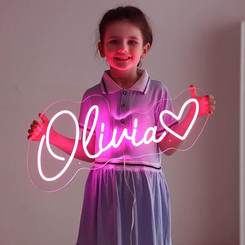 Quececo Custom Neon Sign,Personalized Neon Name Sign for Birthday Gifts | Fast Production and Shipping,Customizable Neon Lights,Neon Sign For Wall Decor,Light up Sign For Wedding Party Logo thumbnail 2