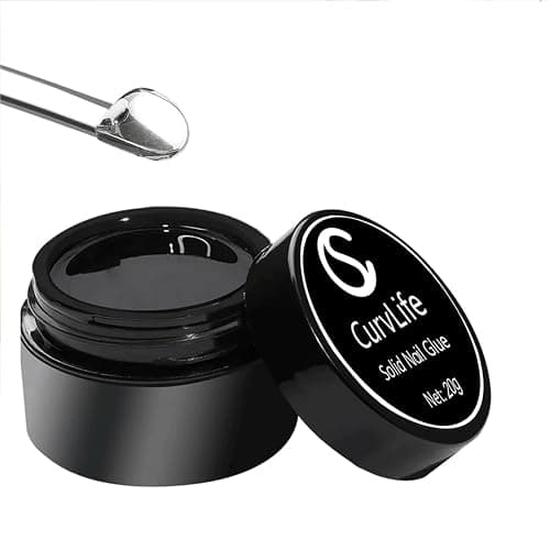 Curvlife Soft Gel Solid Nail Glue-15g for Press On Nails, Upgrade 3 in 1 Soft Gel Full Cover Nail Tips For Strengthen UV Light Cured - Image 1