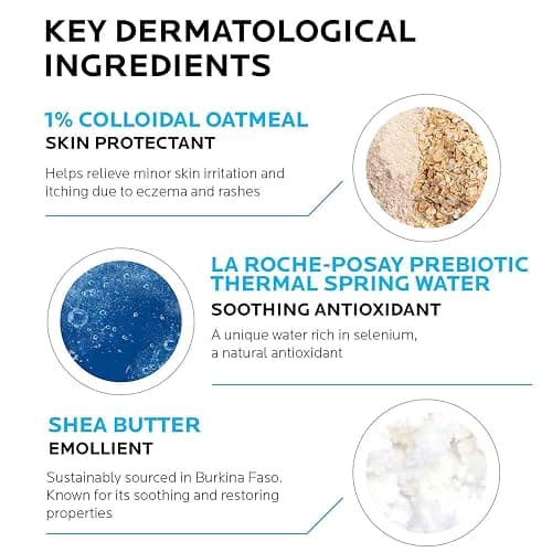 La Roche-Posay Lipikar Soothing Relief Eczema Cream, Face and Body Lotion For Eczema and Sensitive, Dry Skin, Moisturizer with Colloidal Oatmeal to Relieve Irritation thumbnail 4