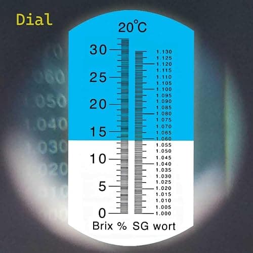 aichose Brix Refractometer with ATC, Dual Scale - Specific Gravity & Brix, Hydrometer in Wine Making and Beer Brewing, Homebrew Kit thumbnail 3