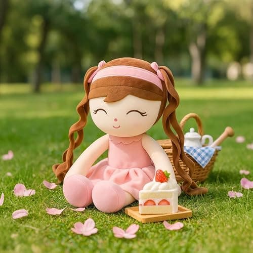 Jumbrace Soft Baby Doll Toys (16'') Baby Rag Doll for Girls Birthday Gift Christmas Plush Toys Gift for Toddler Kids (Pink) thumbnail 6