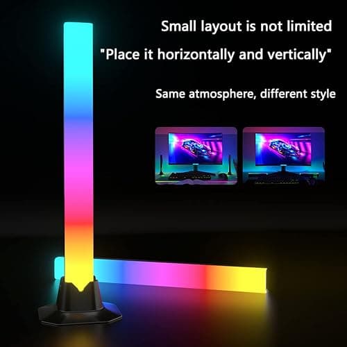 MIWATT DS 32CM LED Light Bar RGBIC Lamp (2 Pack, Z Series) - Rainbow Smart Lighting with Remote, Perfect for PC, TV, Gaming Setup thumbnail 5