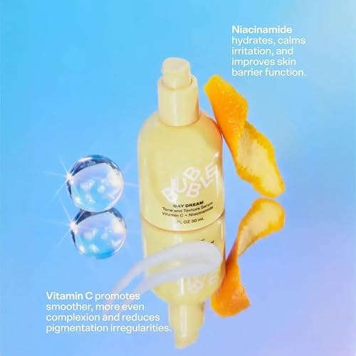 Bubble Skincare Day Dream Vitamin C Serum for Face - Hydrating Face Serum with Niacinamide + Ceramides - Helps Even Skin Tone and Improve Texture from Sun Damage - Summer Skin Care Essential (30ml) thumbnail 4