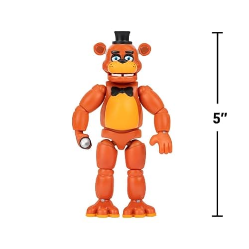 Five Nights at Freddys Classic Freddy - 5-Inch Articulated Figure with Jumpscare Feature and Glow-In-The-Dark Eyes thumbnail 2
