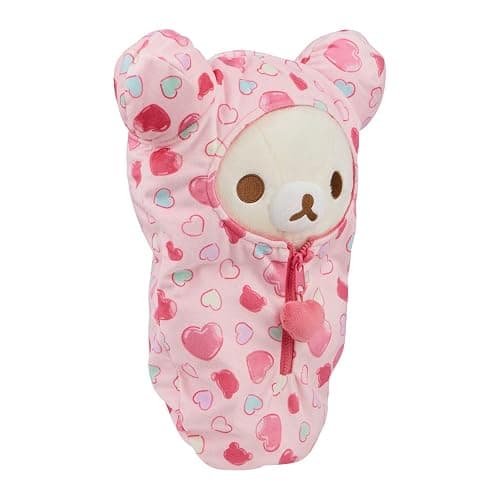 San-X Original Rilakkuma Hearts Sleeping Bag Plush - 15" Korilakkuma thumbnail 4