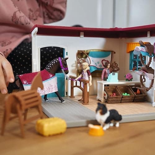 Schleich Horse Club - 67Pc Horse Shop Playset - Kids Ages 5+ | 42568 | Horse Figurine, Equestrian Toy for Girls 5+, Realistic Horse Toy, Screen-Free Imaginative Pretend Play, Party Gifts thumbnail 2
