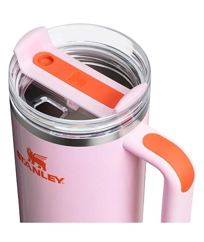 Stanley Quencher H2.0 Tumbler with Handle and Straw 40 oz | Flowstate 3-Position Lid | Cup Holder Compatible for Travel | Insulated Stainless Steel Cup | BPA-Free | Rose Petal Shimmer - 40 Ounces - Rose Petal Shimmer thumbnail 2