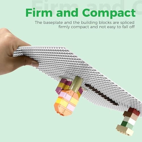 Etarnfly Classic Baseplates Building Plates-10" x 10" Building Boards,100% Compatible with All Major Brands and Activity Table, Creative Platforms Mats for Toy Bricks (White, 8 Pack) thumbnail 6