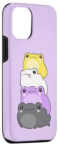 iPhone 15 Nonbinary Flag Color Frogs Subtle Enby Pride Cute Aesthetic Case - iPhone 15 thumbnail 3
